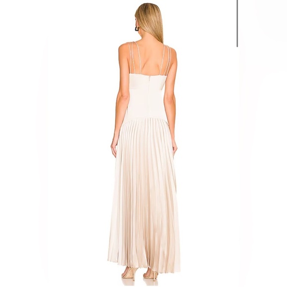 L'Academie Caris Maxi Dress in Nude Size S - Picture 3 of 10